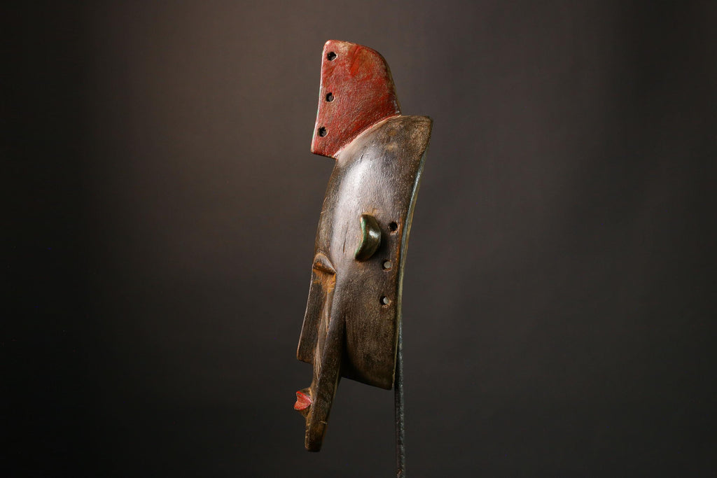 African mask Large Antique Bambara Masks - Hand Carved Wall Hanging, Unique Tribal Art, Authentic Home Decor Sculpture Piece-G3455