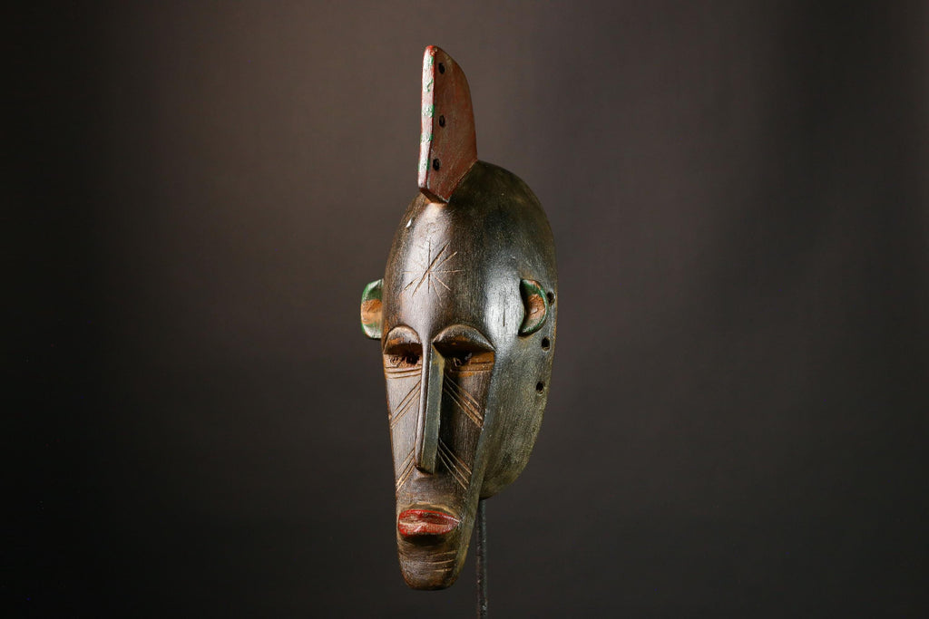 African mask Large Antique Bambara Masks - Hand Carved Wall Hanging, Unique Tribal Art, Authentic Home Decor Sculpture Piece-G3455