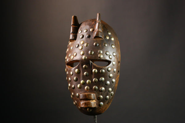 African Ngbandi Mask - Handcrafted Wooden Tribal Art, Unique Collectible Wall Decor, Authentic Ethnic Sculpture, Cultural Accent-G3452