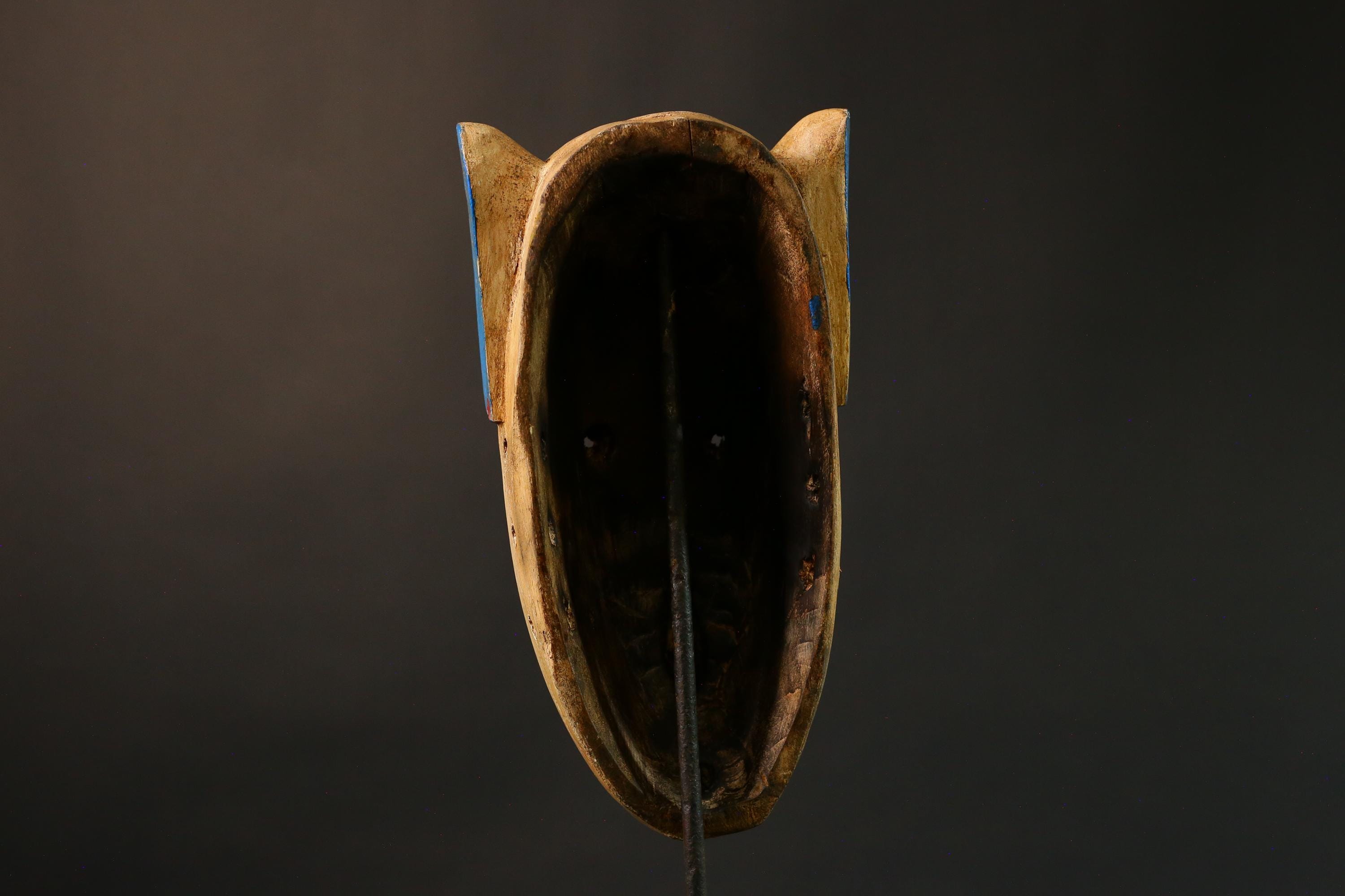African mask Large Bambara Mask - Hand Carved Wooden Art, Unique Tribal Home Decor, Authentic Ethnic Sculpture, Cultural Wall Accent-G3451