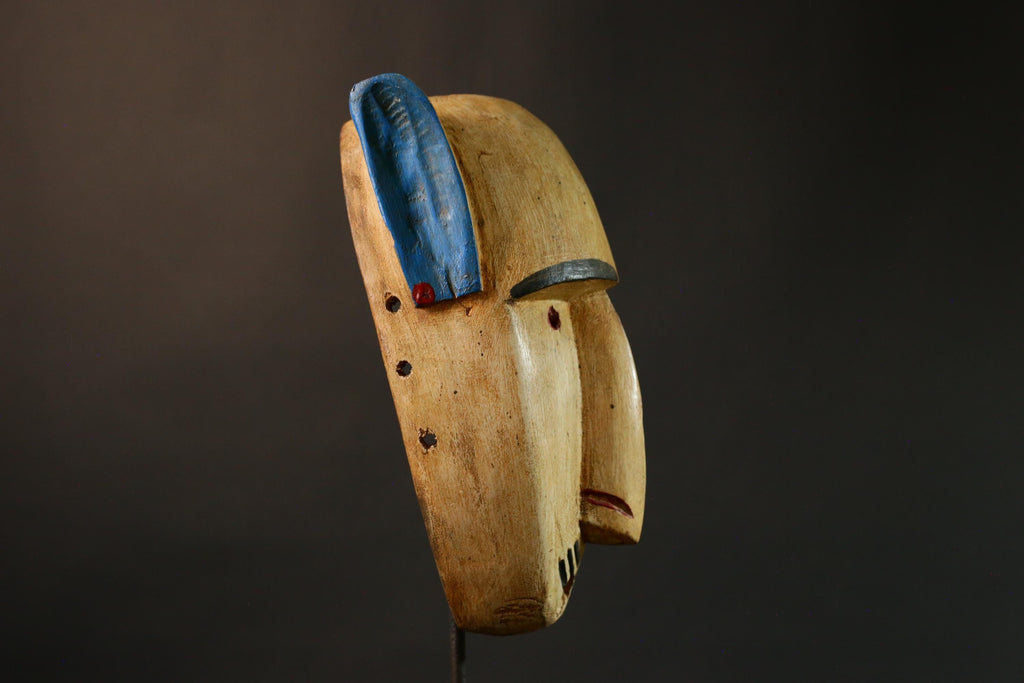 African mask Large Bambara Mask - Hand Carved Wooden Art, Unique Tribal Home Decor, Authentic Ethnic Sculpture, Cultural Wall Accent-G3451