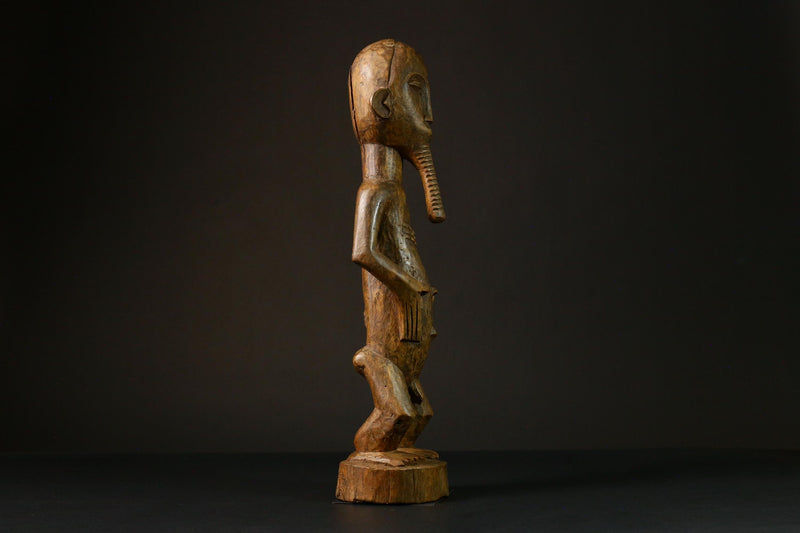 African Baoule Waka Sona Wood Statue Unique Tribal Art Collectible Piece Figure primitive decor-G3212