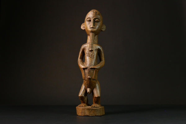 African Baoule Waka Sona Wood Statue Unique Tribal Art Collectible Piece Figure primitive decor-G3212