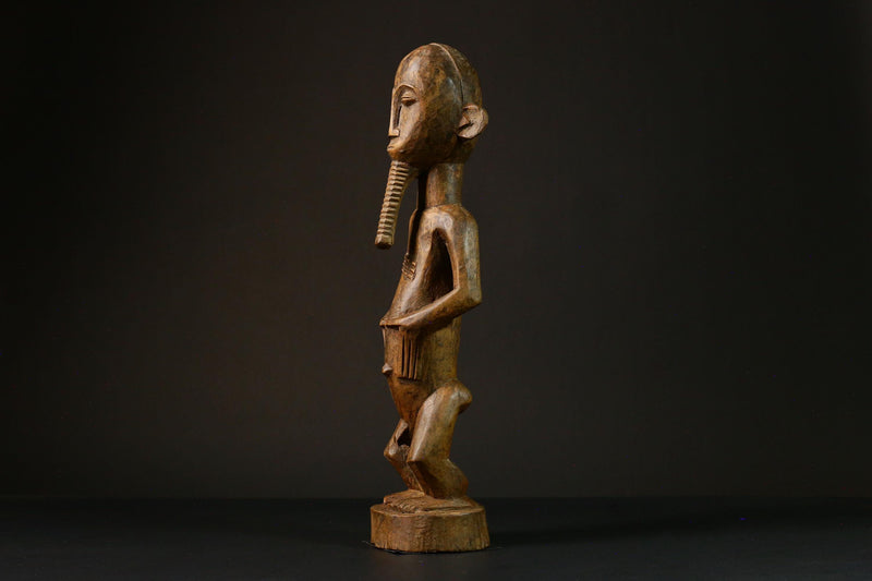 African Baoule Waka Sona Wood Statue Unique Tribal Art Collectible Piece Figure primitive decor-G3212