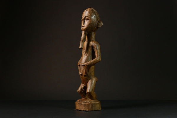 African Baoule Waka Sona Wood Statue Unique Tribal Art Collectible Piece Figure primitive decor-G3212