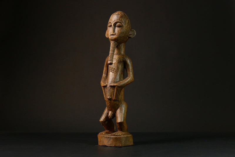 African Baoule Waka Sona Wood Statue Unique Tribal Art Collectible Piece Figure primitive decor-G3212