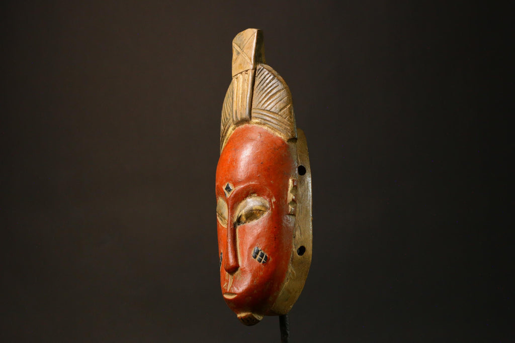 African mask Hand-Carved Guro Tribal Face Mask Unique Wooden Wall Art Decor 9243