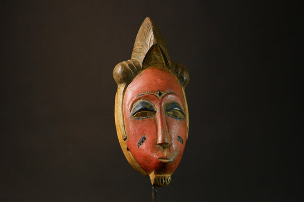 African mask Vintage Guro Tribal Mask Antique Face Art Collectible Wall Decor -9238