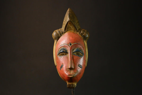 African mask Vintage Guro Tribal Mask Antique Face Art Collectible Wall Decor -9238