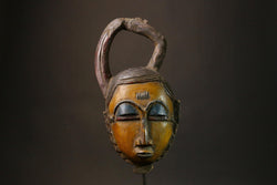 African Mask primitive art Antique Guro Mask Vintage Carved Tribal Art Wooden Collectible Piece 6347