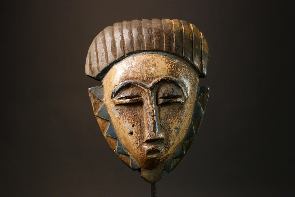 African mask Antique Hand-Carved Guro Mask African Primitive Art Wooden Home Decor Collectible 7993