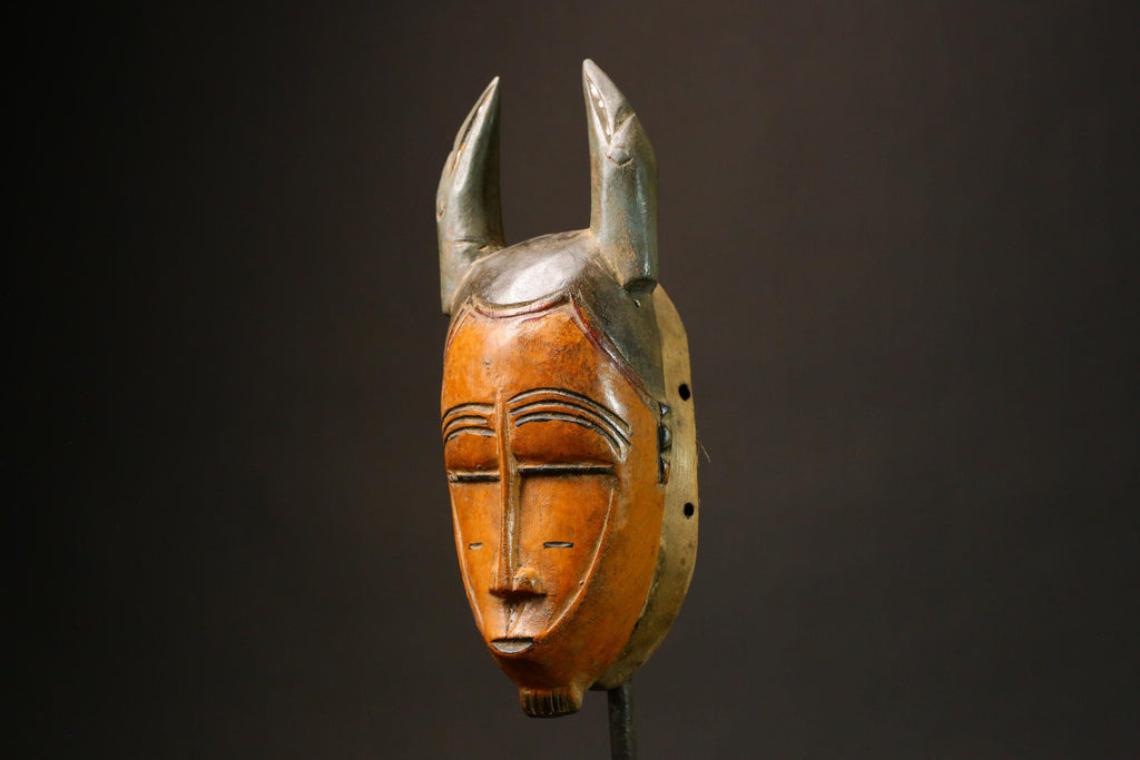 African mask primitive art Hand-Carved Guro Mask Antique African Tribal Art Decor West African Face 9229