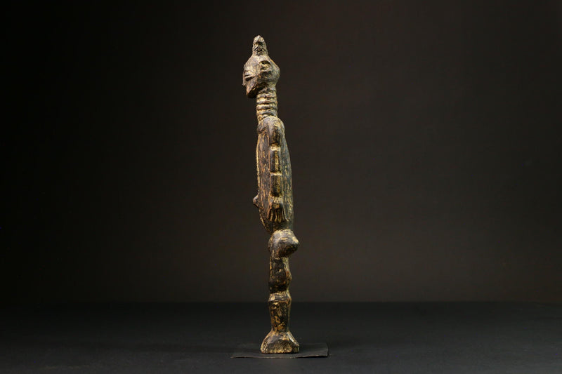 African Nkisi N'kondi Power Figure primitive art Carved Wooden Tribal Art Decor -G1571