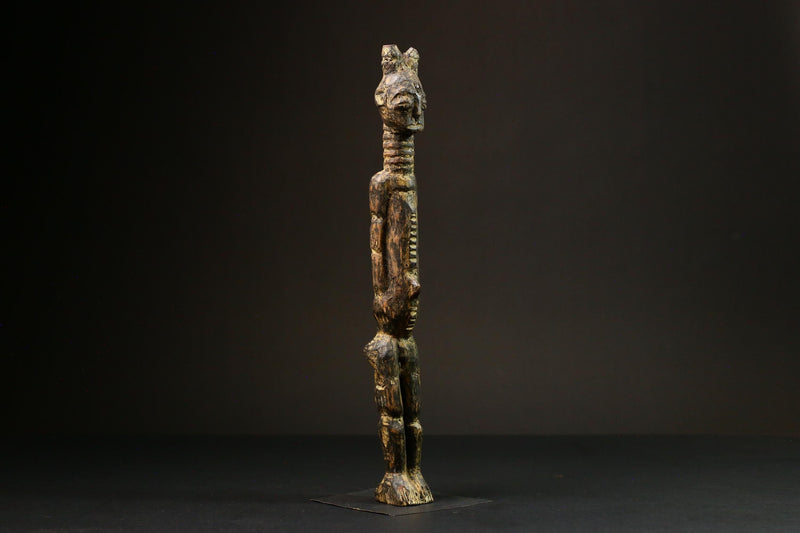 African Nkisi N'kondi Power Figure primitive art Carved Wooden Tribal Art Decor -G1571