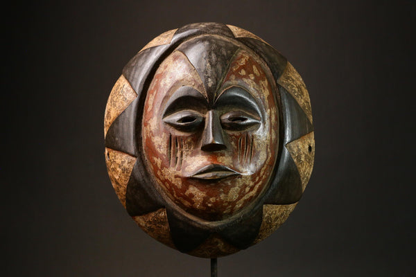 African Antique Eket Dance Mask Rare Fine Wood Art Collectible Decor primitive art Vintage-G3224