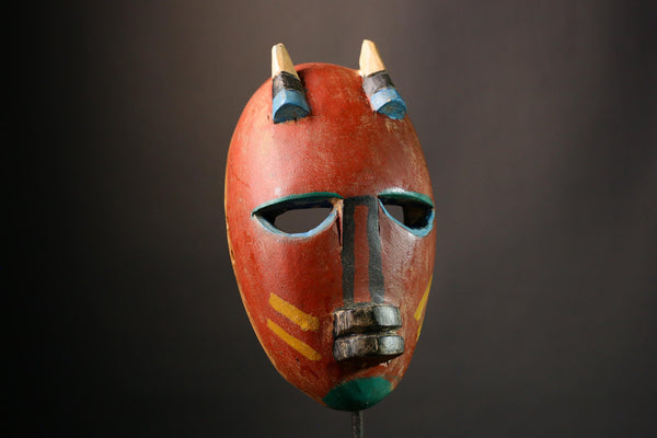 African mask Handcrafted African Lega Mask from Congo Unique Bwami Tribal Wall Art Decor Authentic Handcrafted Decor - G3473