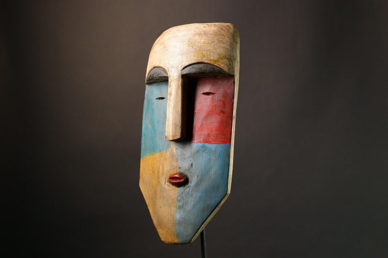 African mask Antique Wood Mask Unique Lega Mask Wall Art for Home Decor Stunning Accent Piece - G3464