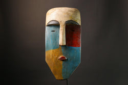 African mask Antique Wood Mask Unique Lega Mask Wall Art for Home Decor Stunning Accent Piece - G3464