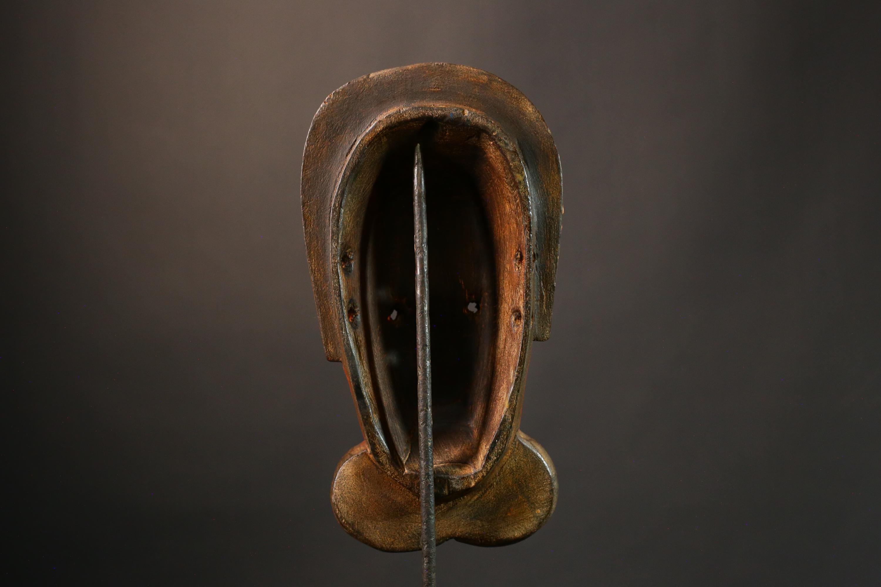 African mask Authentic African Antique Dan Maou Mask Solid Wood Tribal Art Unique Collectible Home Decor - G3463