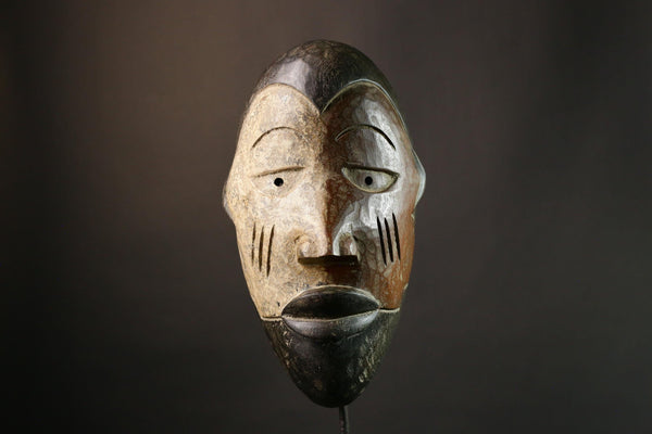 African Mask Authentic Igbo Mask Nigerian Tribal Wood Carving Maiden Spirit Wall Decor Ethnic Home Accent Collectible Artwork-G1887