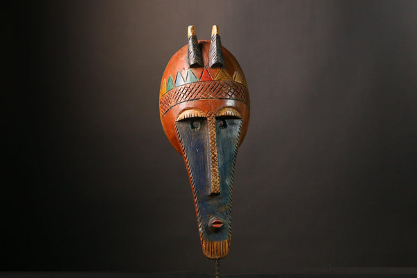 African mask Hand-Carved African Bambara Mask Tribal Art Ethnic Wall Decor Unique Sculpture G3502