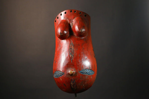 African Makonde Body Mask Handcrafted Wood Sculpture from Tanzania Stunning Art Piece Perfect for Home Decor and Collectors-G3492