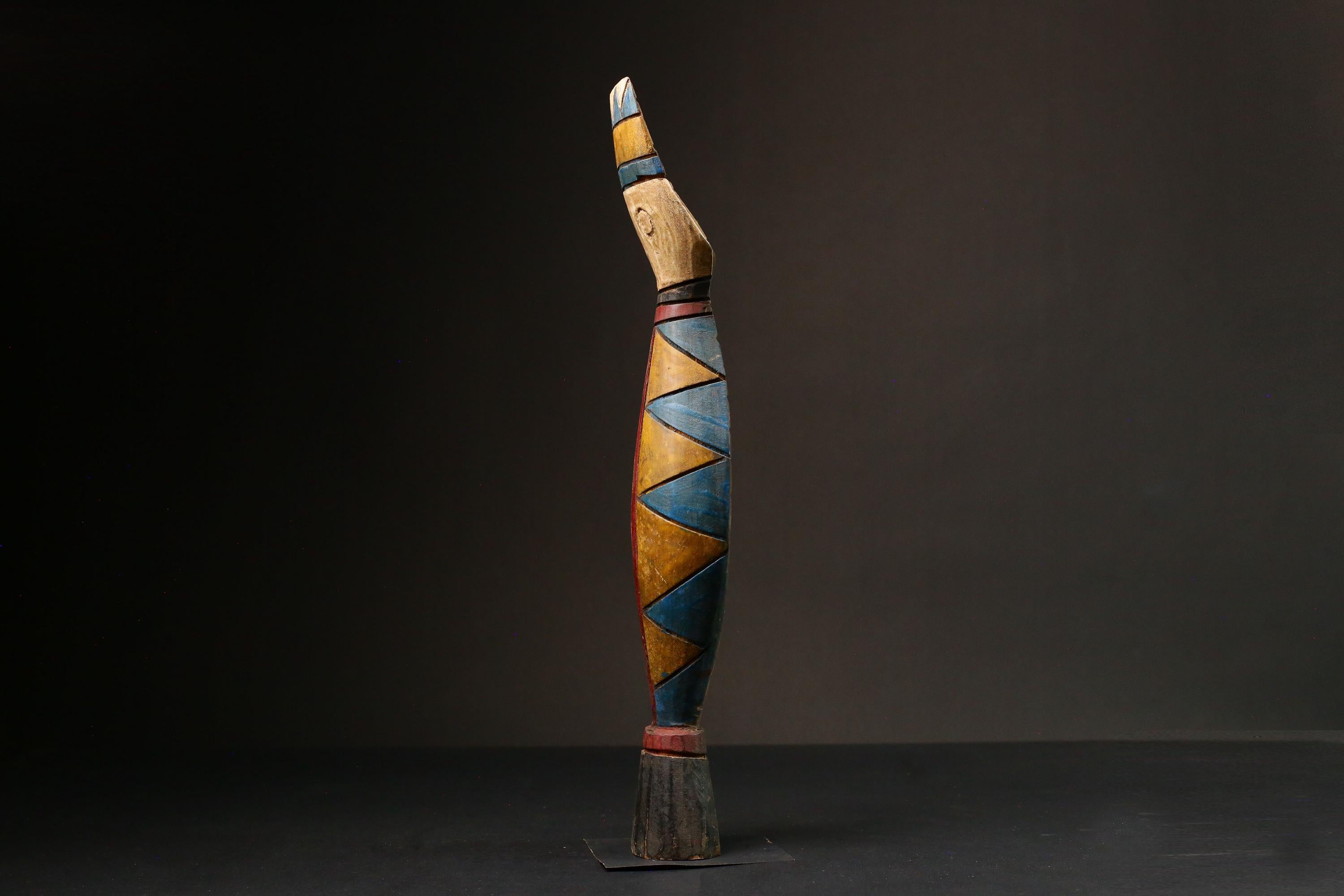 African Bobo Mask Vintage Tribal Art Snake Motif Ceremonial Wall Decor Primitive Art Piece - G1639