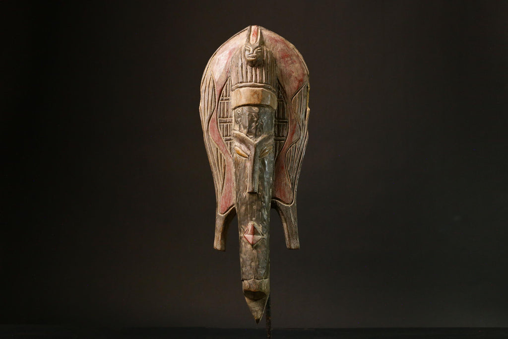 African Mask Hand-Carved African Tribal Wood Masks Stunning Decorative Wall Art for Home Decor Unique Artisan Craft Beautiful-8005