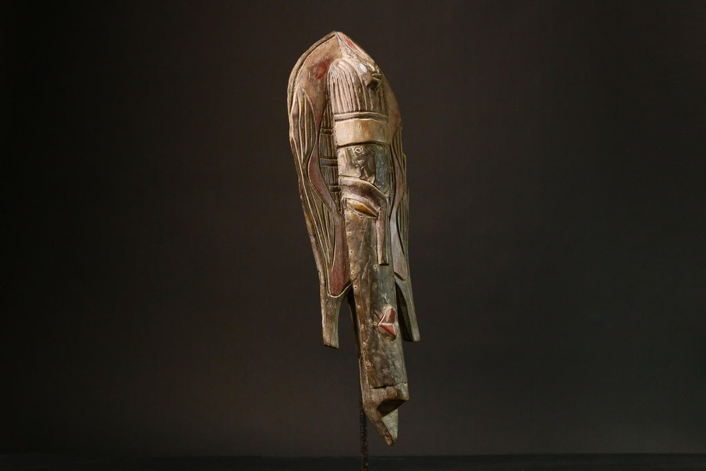 African Mask Hand-Carved African Tribal Wood Masks Stunning Decorative Wall Art for Home Decor Unique Artisan Craft Beautiful-8005