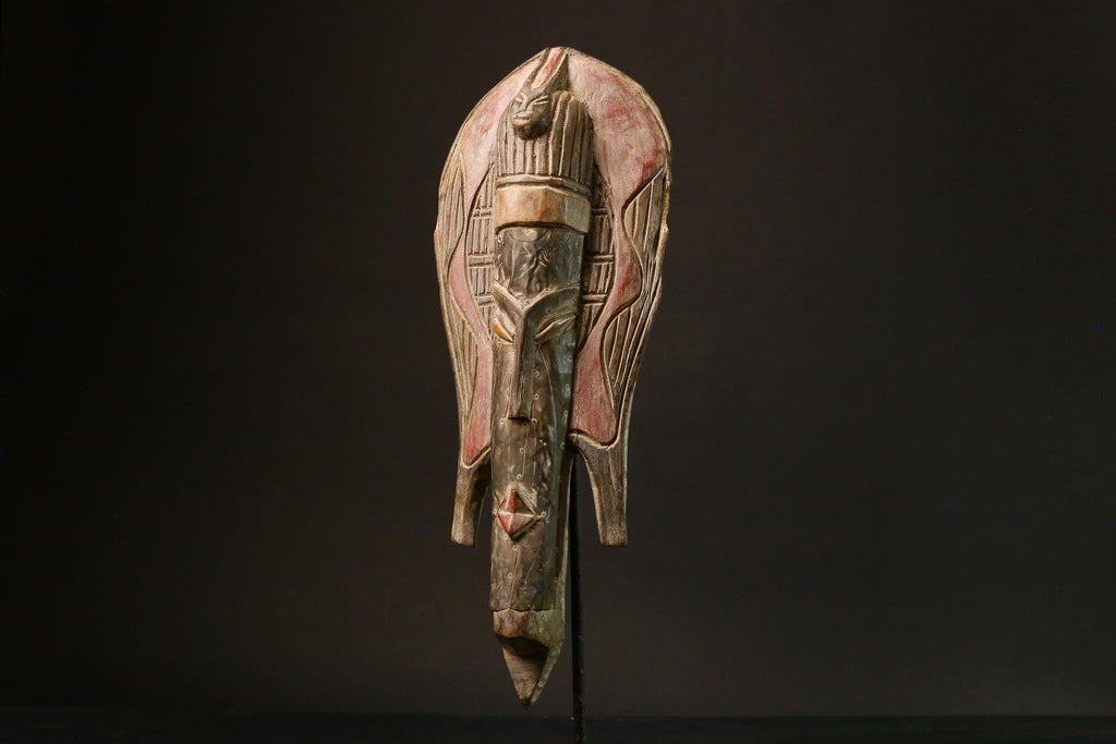 African Mask Hand-Carved African Tribal Wood Masks Stunning Decorative Wall Art for Home Decor Unique Artisan Craft Beautiful-8005