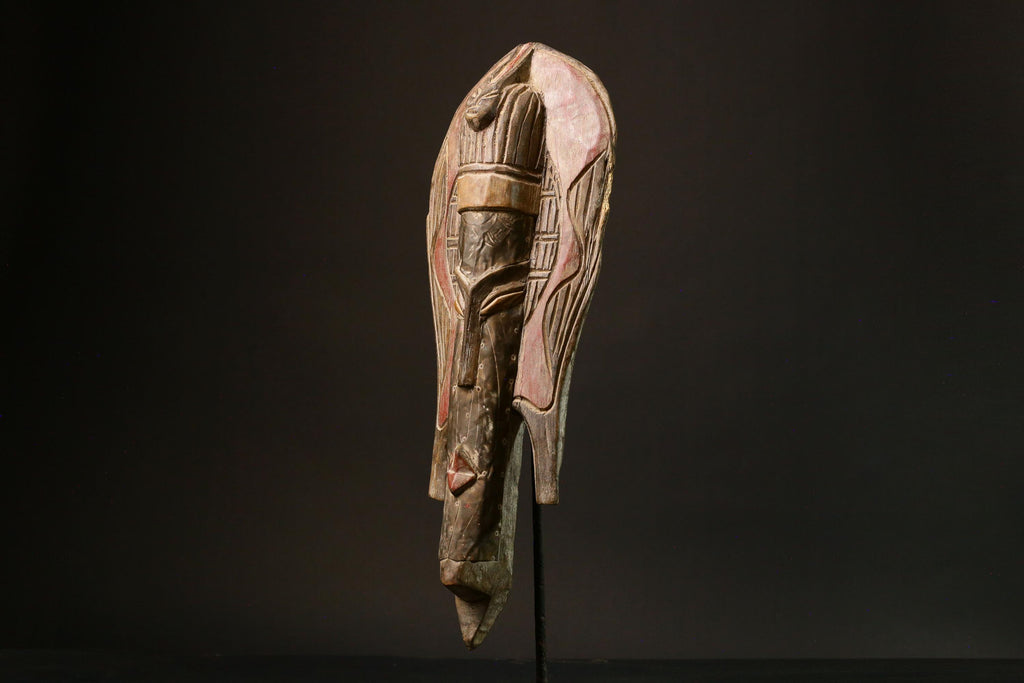 African Mask Hand-Carved African Tribal Wood Masks Stunning Decorative Wall Art for Home Decor Unique Artisan Craft Beautiful-8005