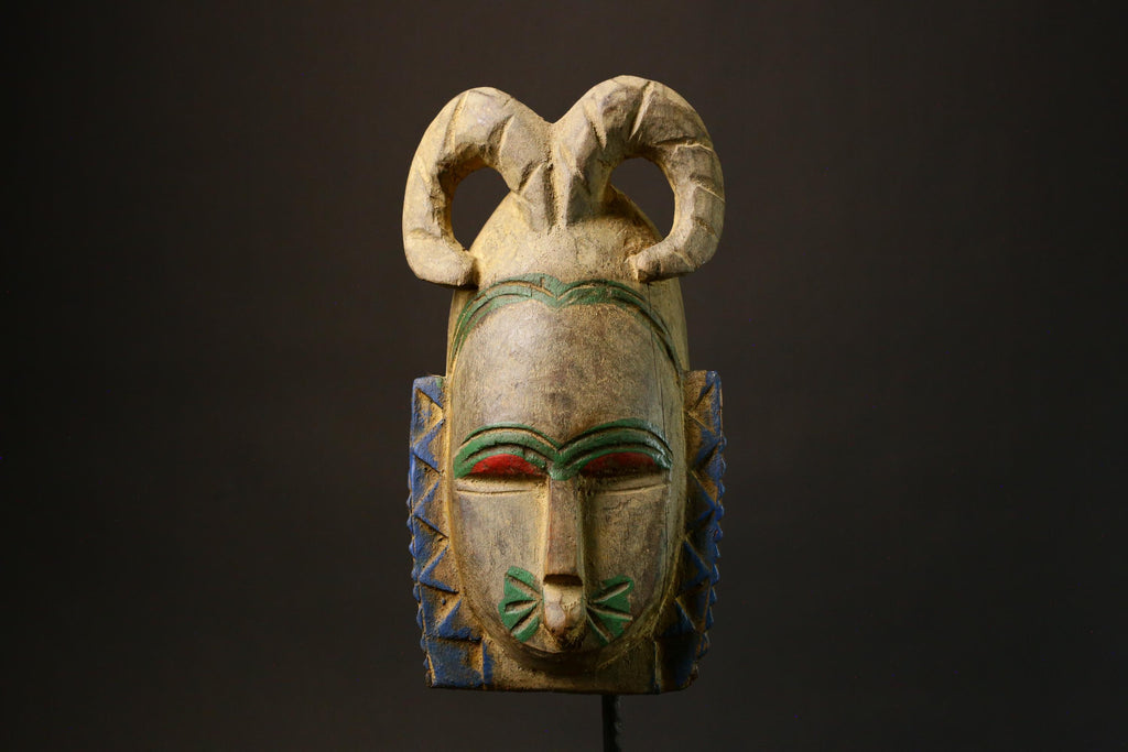 African mask Traditional African Carved Wooden Tribal Mask - Unique Guro Art Mask for Home Decor-4692
