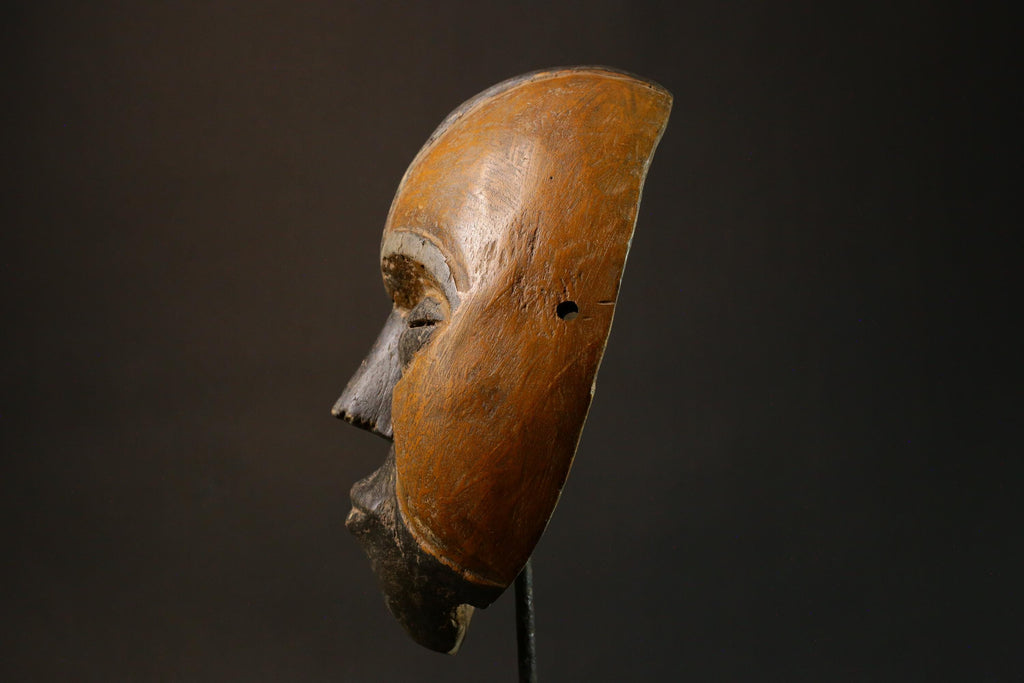 African Mask A Tribal Wood Mask - Antique Igbo Wall Hanging Art for Unique Home Décor Accent-G1631