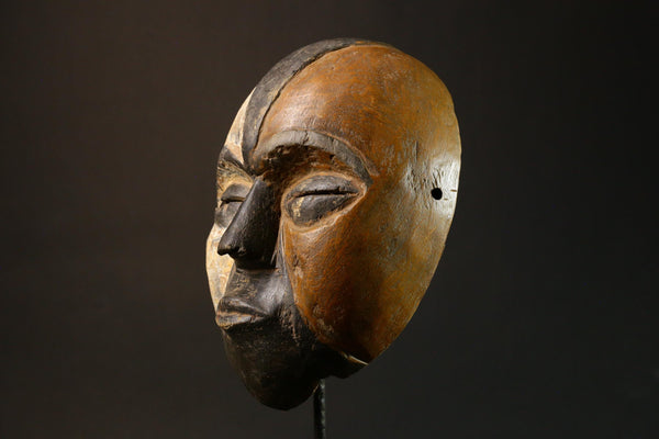 African Mask A Tribal Wood Mask - Antique Igbo Wall Hanging Art for Unique Home Décor Accent-G1631