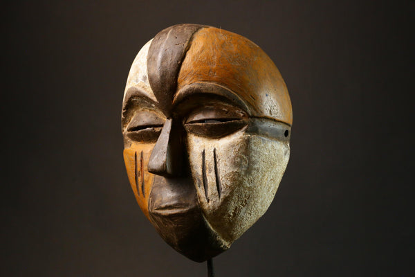 African Mask Tribal A Igbo Tribal Wood Mask - Antique Hanging Art for Unique Wall Home Décor-G1628