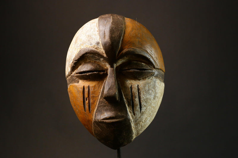 African Mask Tribal A Igbo Tribal Wood Mask - Antique Hanging Art for Unique Wall Home Décor-G1628