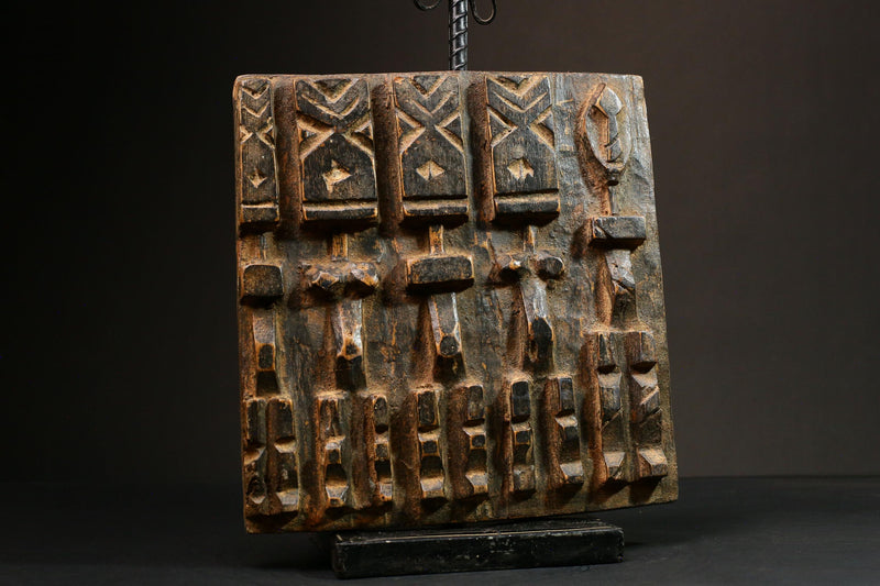 African Dogon Hand Carved Wood Granary Door primitive art Tribal Art Unique Wooden Home Decor Piece-G1627