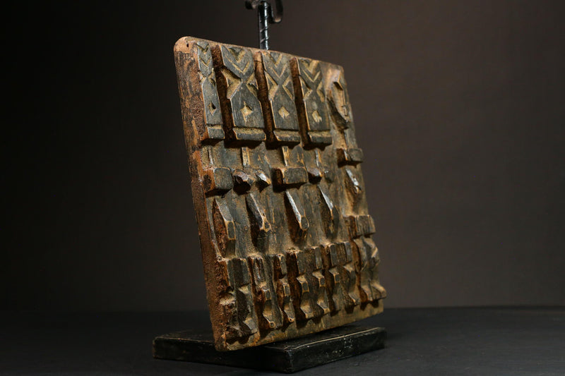 African Dogon Hand Carved Wood Granary Door primitive art Tribal Art Unique Wooden Home Decor Piece-G1627