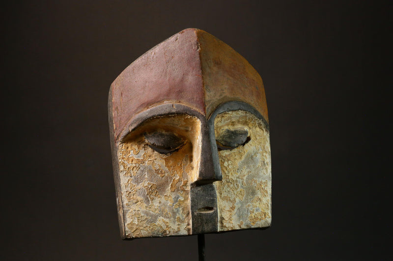 African Mask Lega Mask Faces Bwami Society Unique Congo Tribal primitive art for Home Decor - G1623