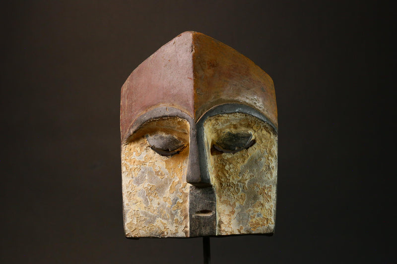 African Mask Lega Mask Faces Bwami Society Unique Congo Tribal primitive art for Home Decor - G1623