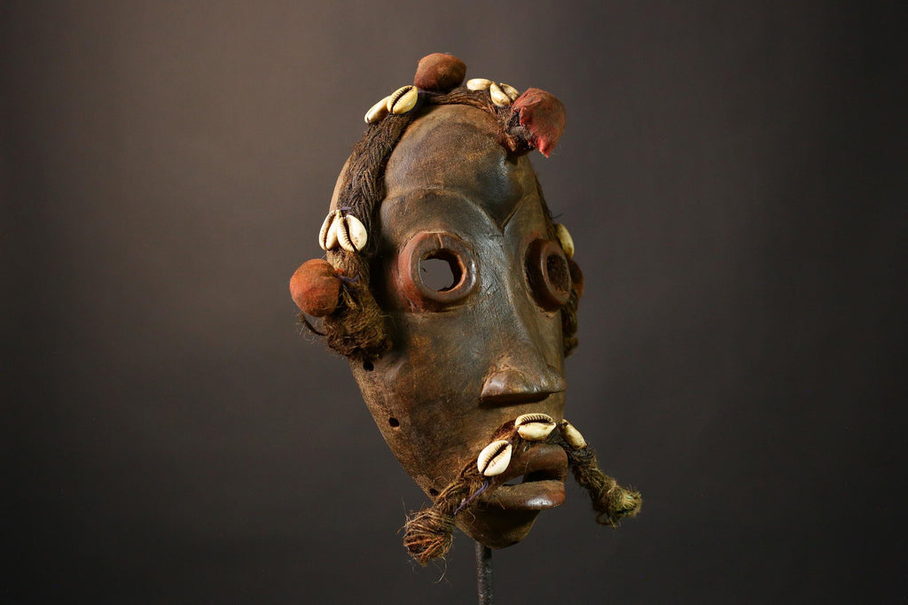 African mask Hand Carved Tribal Face Mask DAN Wood Sculpture Ethnic Home Decor Unique Passport Mask Art Cultural Wall Hanging Decor-5079