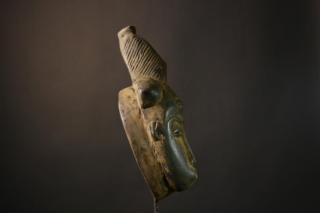 African Masks Authent Hand Carved Baule and Guro Unique Tribal Wall Art Hanging Decor Cultural Home Accent for Any Space  -G1932