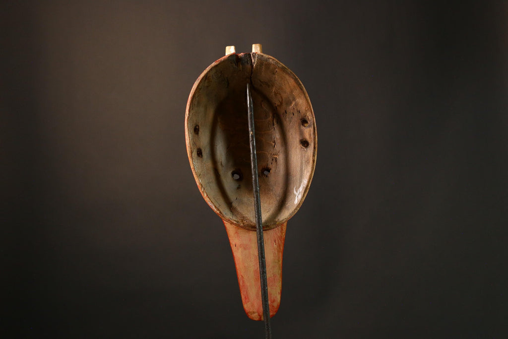 African Stunning Antique Tribal Wood Masks, Exclusive Bambara Wall Décor, Unique Handcrafted Ethnic Art for Collectors and Decoration-G3521