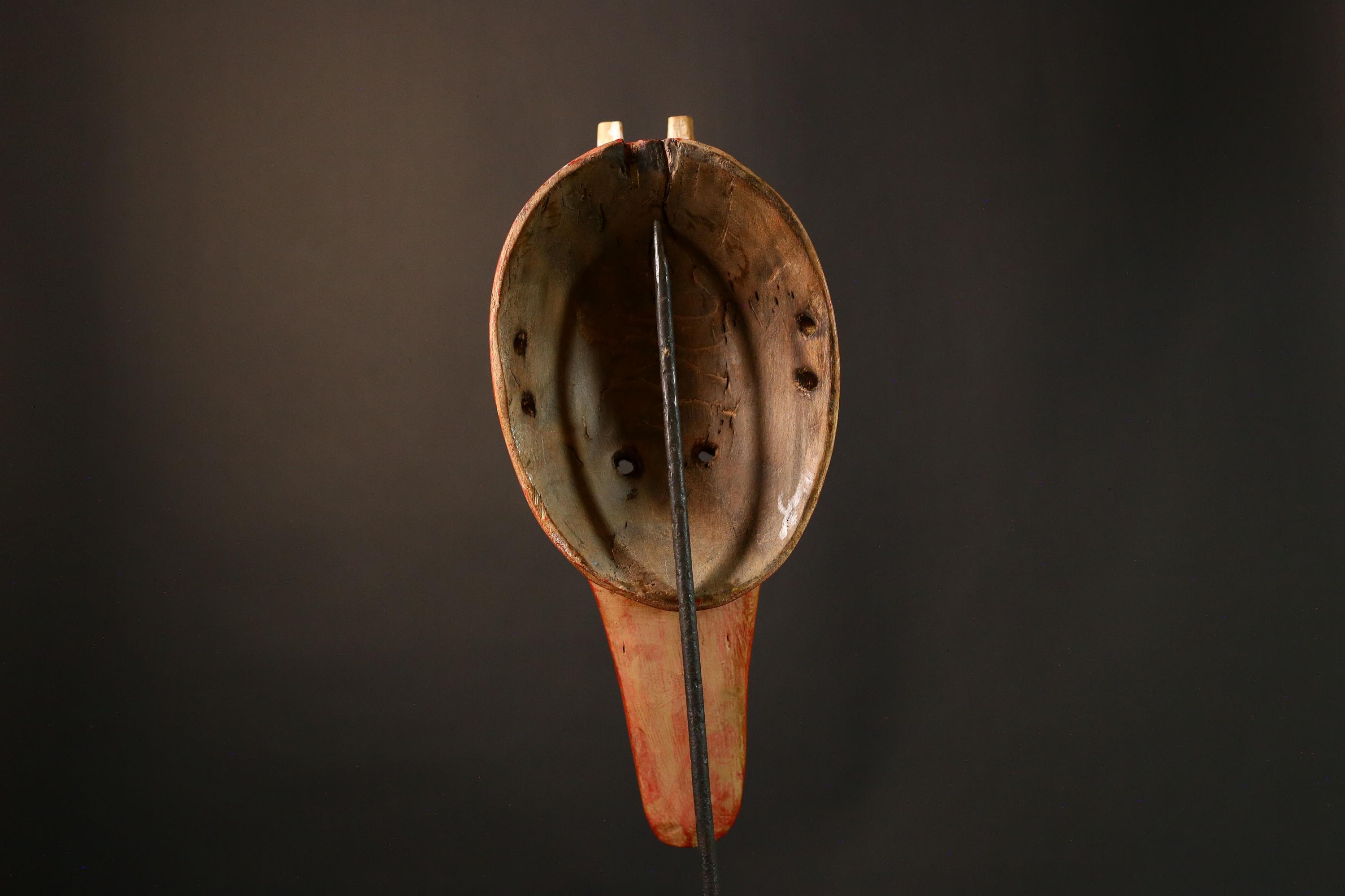 African Stunning Antique Tribal Wood Masks, Exclusive Bambara Wall Décor, Unique Handcrafted Ethnic Art for Collectors and Decoration-G3521