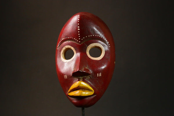 African Authent Zakpai Mask Handcrafted Tribal Art from Côte d'Ivoire and Liberia Unique Wall Decor Piece for Home Display - G3276