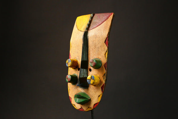 African Mask Authentic African Kru Mask Handcrafted Grebo Tribe Tribal Art from Liberia Unique Wall Decor Piece for Home Display - G3273