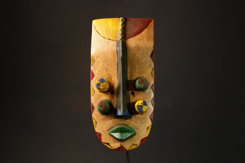 African Mask Authentic African Kru Mask Handcrafted Grebo Tribe Tribal Art from Liberia Unique Wall Decor Piece for Home Display - G3273