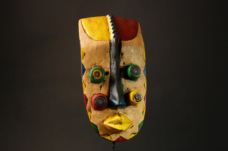 African Mask Authentic African Kru Mask Handcrafted Grebo Tribe Tribal Art from Liberia Unique Wall Decor Piece for Home Display - G3272