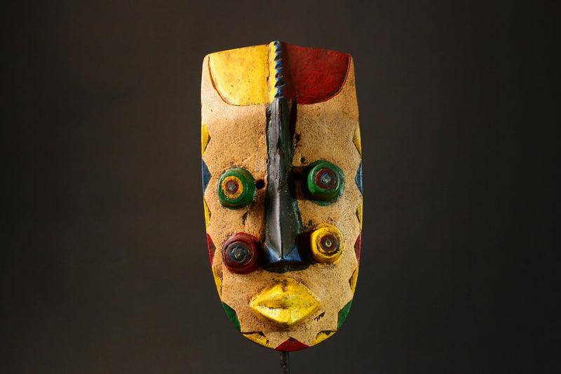 African Mask Authentic African Kru Mask Handcrafted Grebo Tribe Tribal Art from Liberia Unique Wall Decor Piece for Home Display - G3272