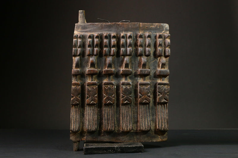 African Hand Dogon Door Unique Wooden Wall Hanging Art from Mali Authentic Tribal Decor Piece for Home Display - G1681